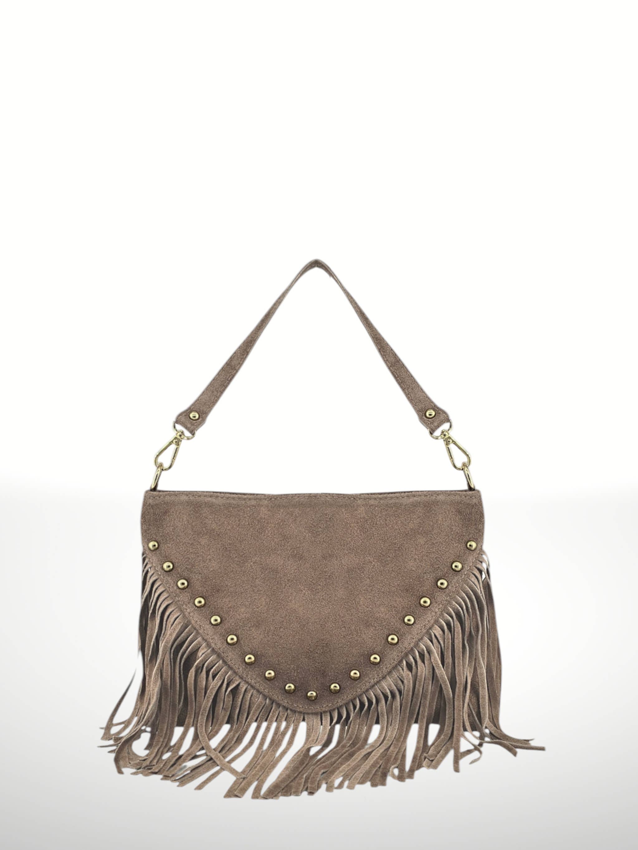 ITALIAN'S LEATHER - Wholesale Shoulder Bag - Women's - Morella suede leather shoulder bag 250825.2