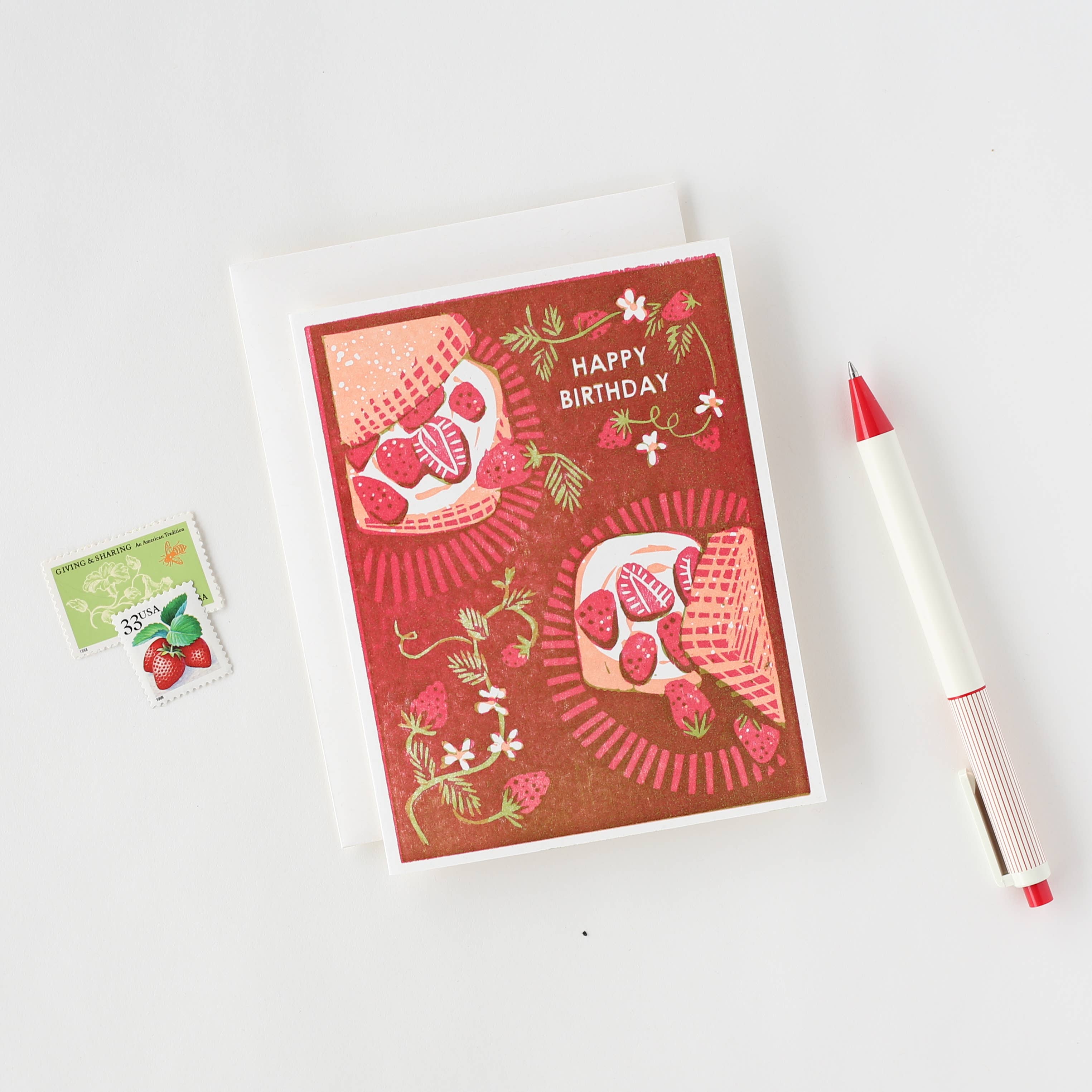 Heartell Press - Wholesale Birthday Card - Happy Birthday (Strawberry Shortcake) Card1