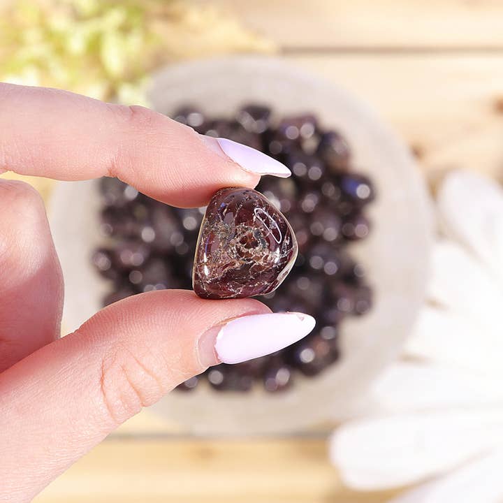 Natures Artifacts Inc - Vente Pierre et cristal de spiritualité - Pierres roulées grenat de 1 lb1