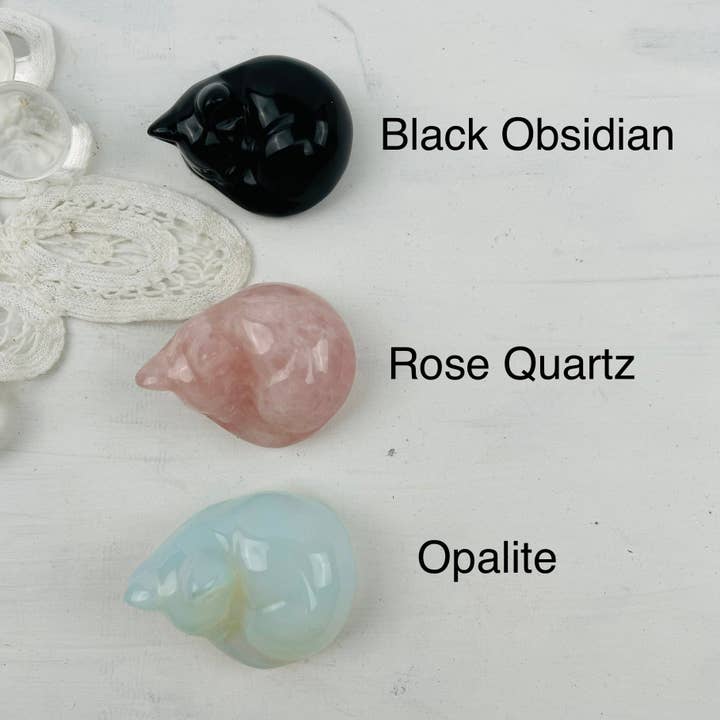 Rock Paradise - Wholesale Decorative Figurine - Crystal Gemstone Sleeping Cats