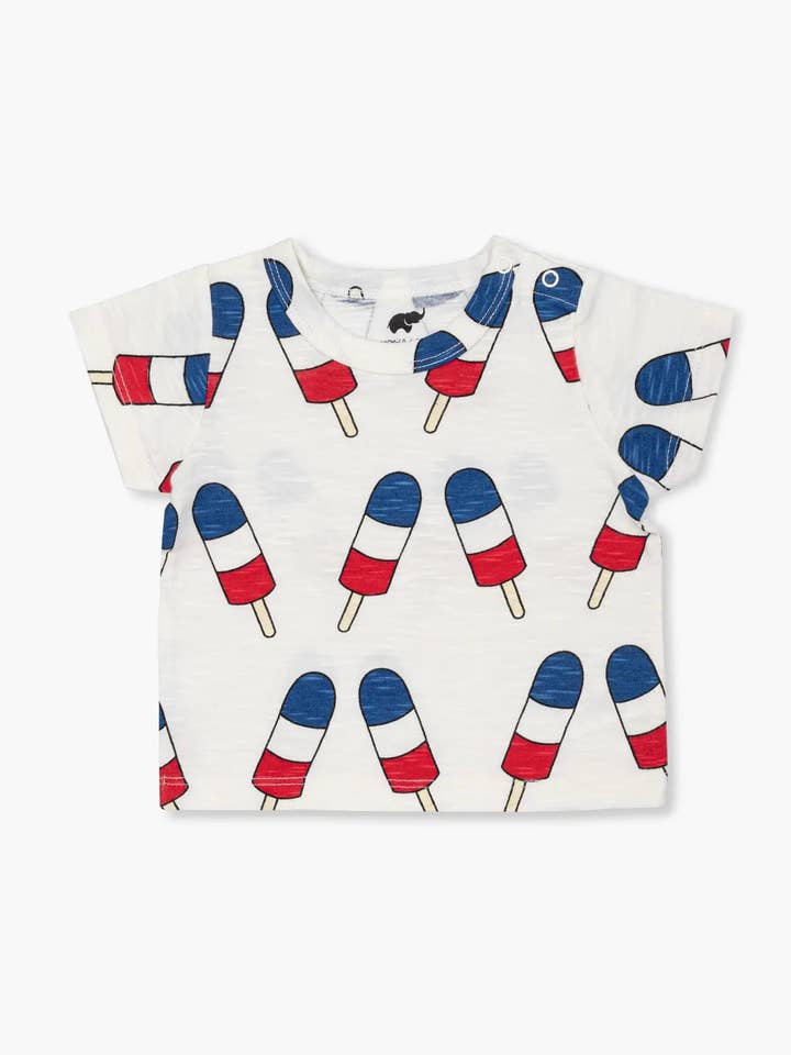 Monica + Andy - Wholesale T-Shirt - Kids - 2-Pack Short Sleeve Crewneck Tees_Popsicles + Hot Dogs