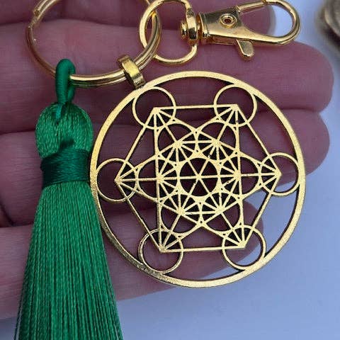Miss DJ Angel - Wholesale Keychain - Women's - Metatron cube keychain, Metatron charm, Archangel Metatron keychain, lucky charm pendant, esoteric pendant, good luck gift.2