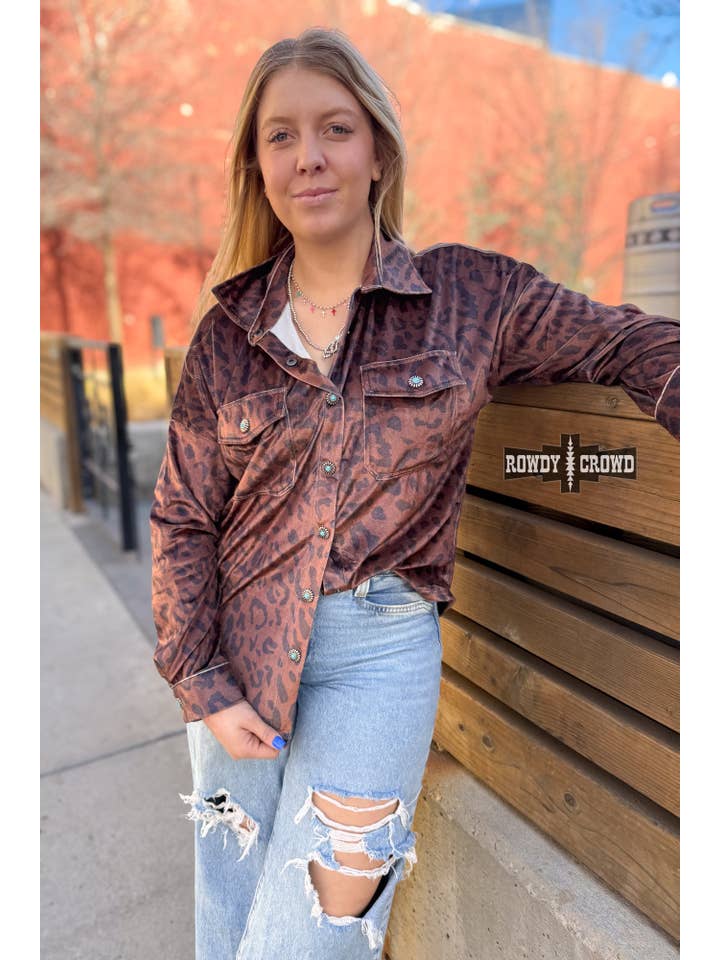 Rowdy Crowd Clothing - Wholesale Overhemd met knopen - Dames - Luipaard Dame Blouse met Knopen4