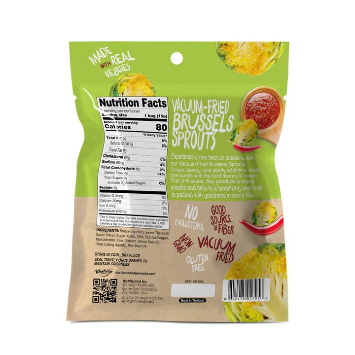 SPI West Port Inc. - Wholesale Chips - Brussels Sprouts - Sweet Thai Chili (Single Serve Bags)4