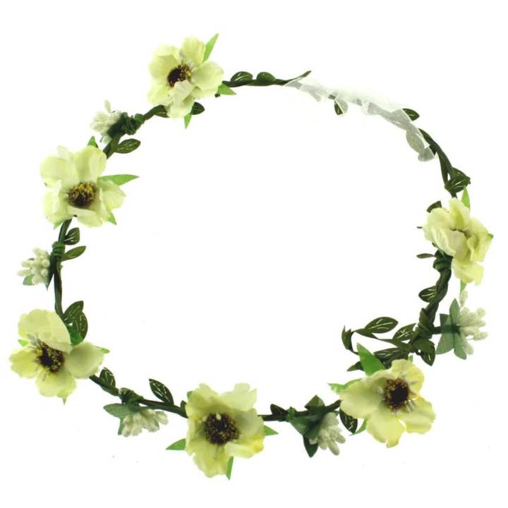 Topkids Accessories - Wholesale Fashion Headband - Women's - Flower Garland for Women and Girls, Hair Bands, Wedding Hair Accessories for Women, Headbands for Women's Hair, Festival Accessories, Artificial Flowers
