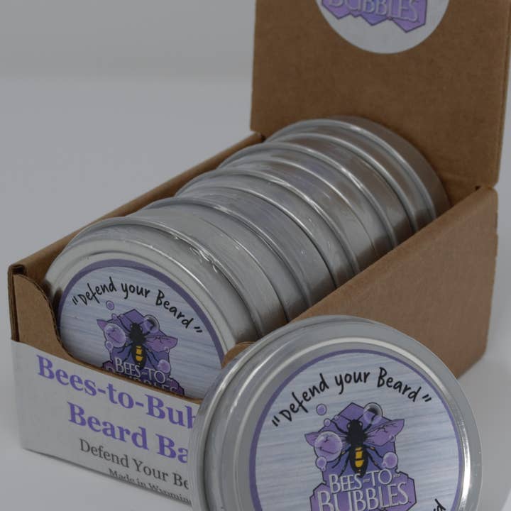 Sandalwood-Cinnamon Beard Balm for wholesale by Bees-to-Bubbles Handcrafted Soaps