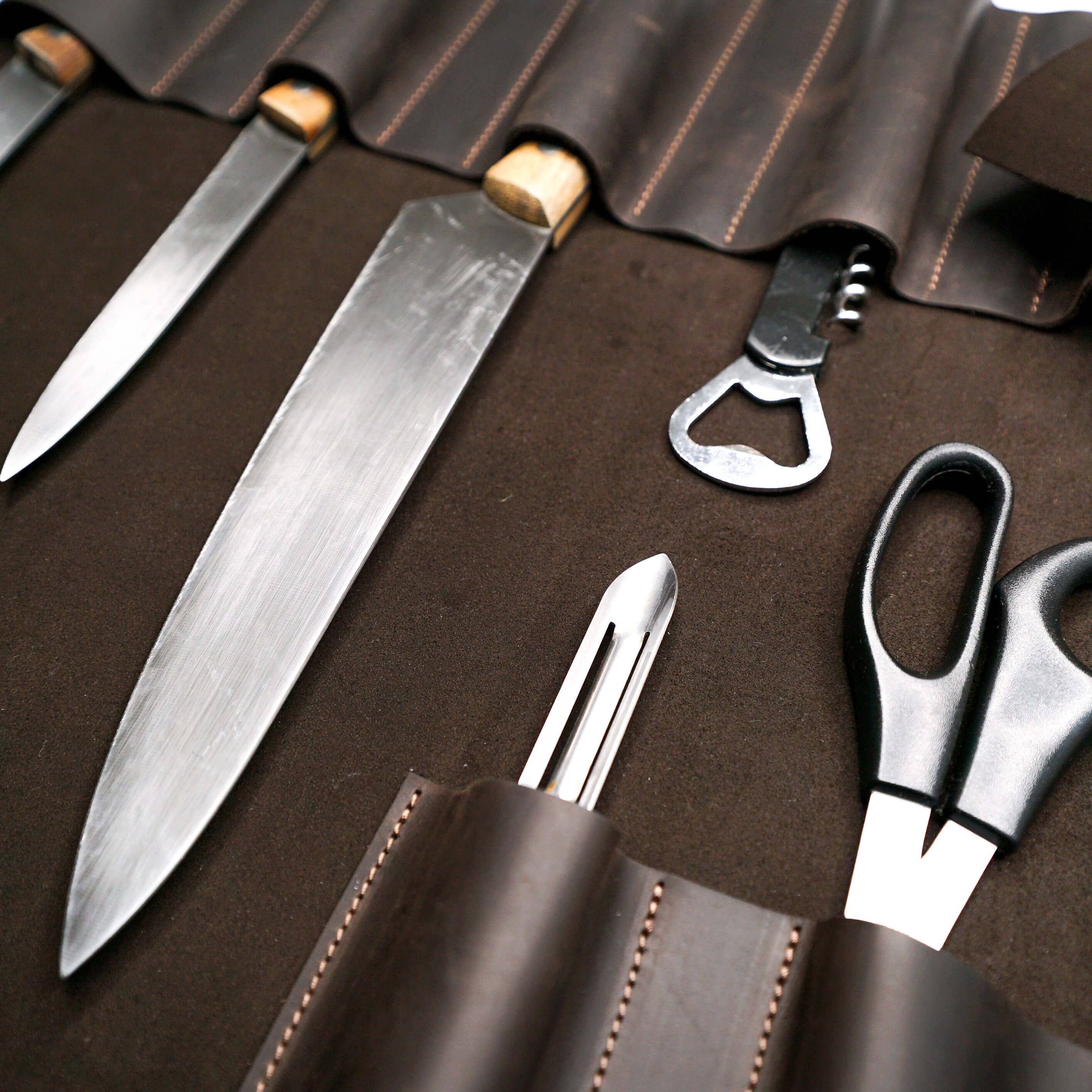 Pikore - Wholesale Kitchen Storage/Organizer - Leather Knife Roll Bag6