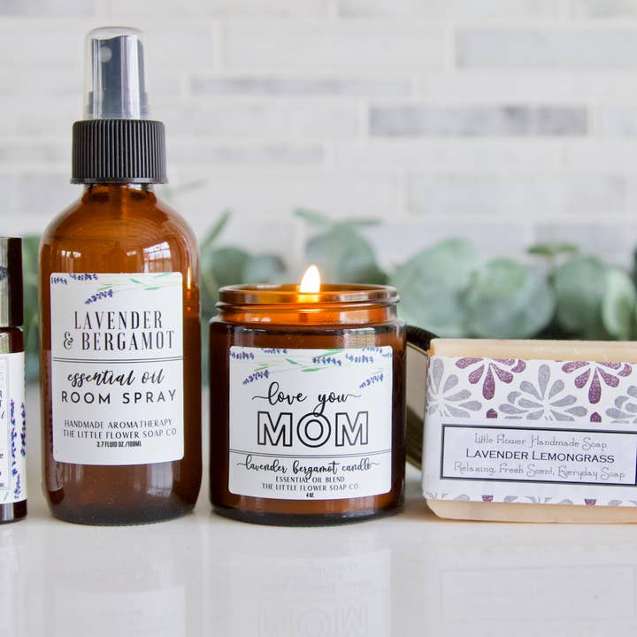 Lavender Bergamot Gift box - Love You Mom for wholesale by The Little Flower Soap Co