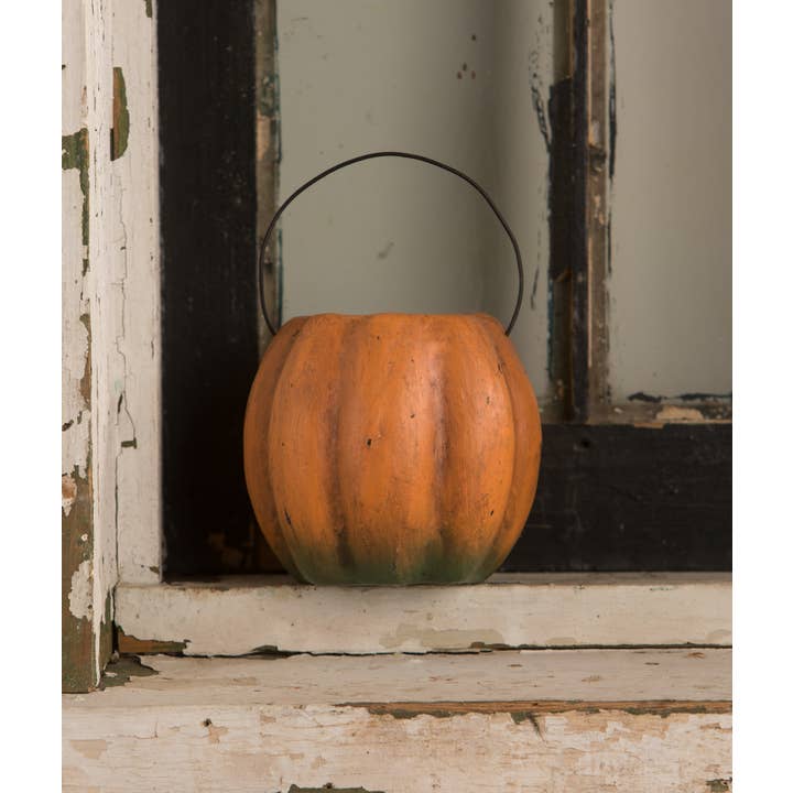 Bethany Lowe Designs - Wholesale Decorative Figurine - Vintage Scary Mini Pumpkin Bucket