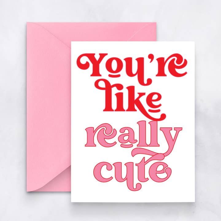 Du er virkelig sød - Sjovt Valentinsdagskort for engroshandel hos Felicia Nicole Design