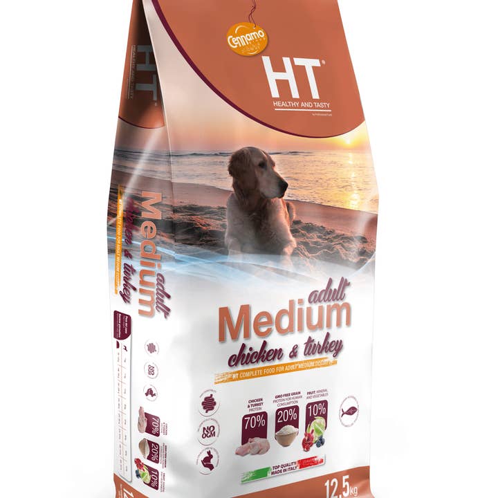 Cennamo - Wholesale Pet Food - Dog - HT DOG MEDIUM ADULT CHICKEN AND TURKEY 12.5 KG