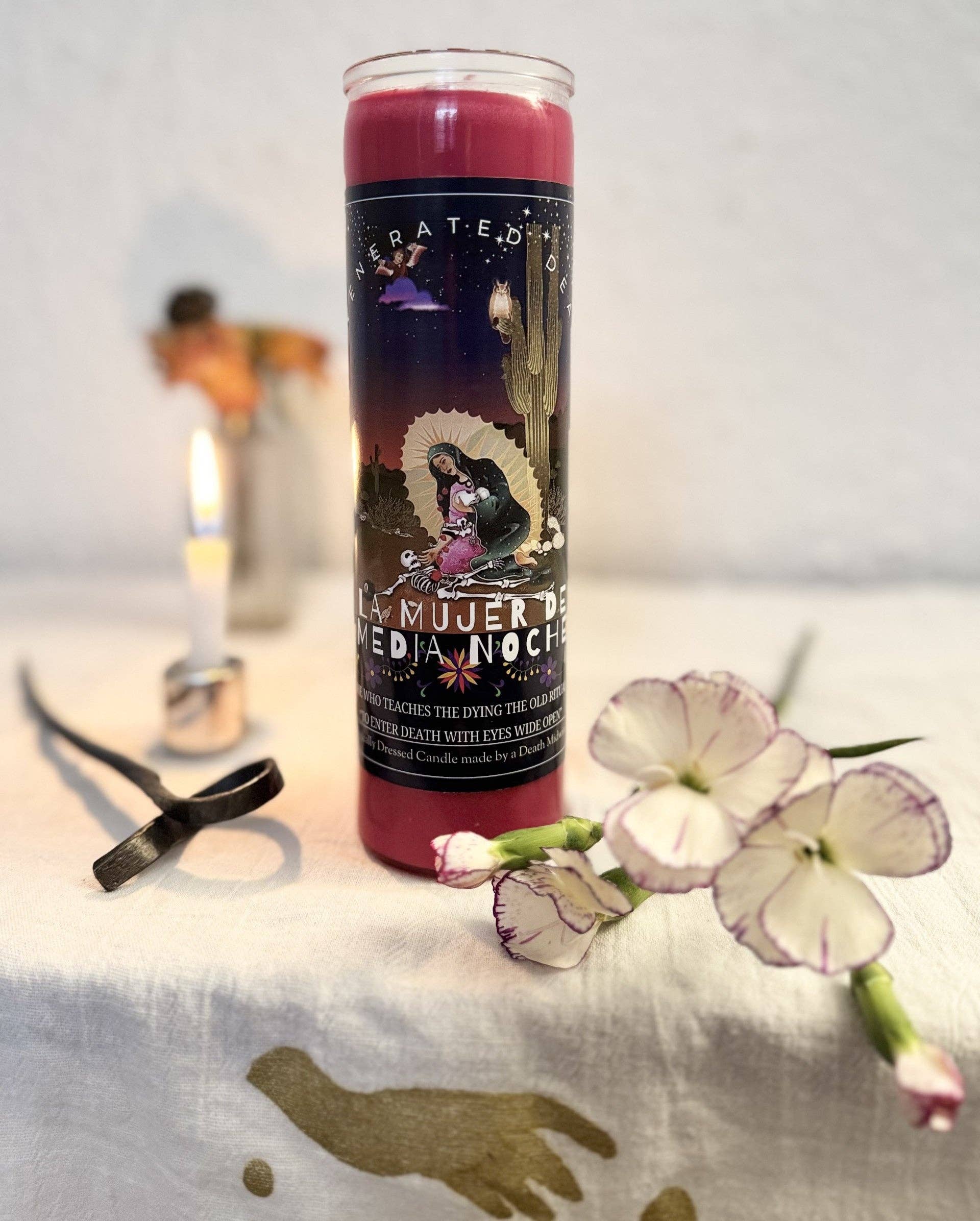 A Venerated Death, LLC - Wholesale Votive Candle - La Mujer De Media Noche Vigil Candle0