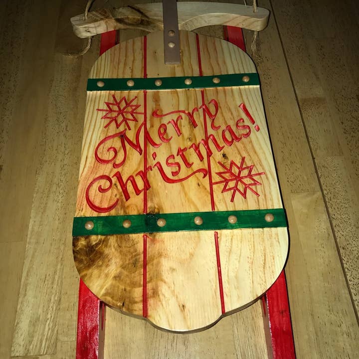 Trineo de Navidad - Decoración de Pared o Centro de Mesa para venta al por mayor de Huckleberry Concepts