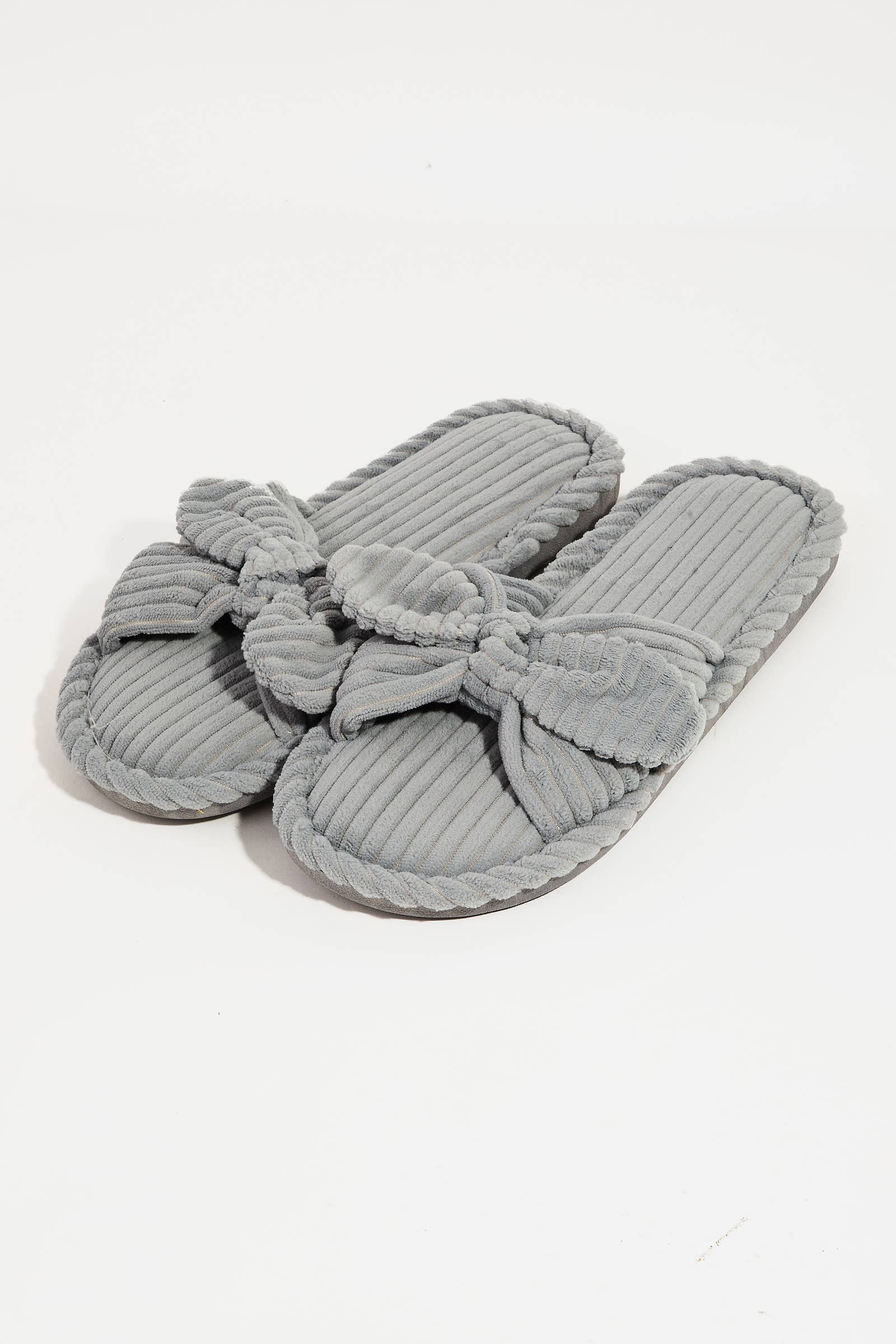 Collections by Fame Accessories - Wholesale Slippers - Women's - Open Toe Bow Decor Slippers2