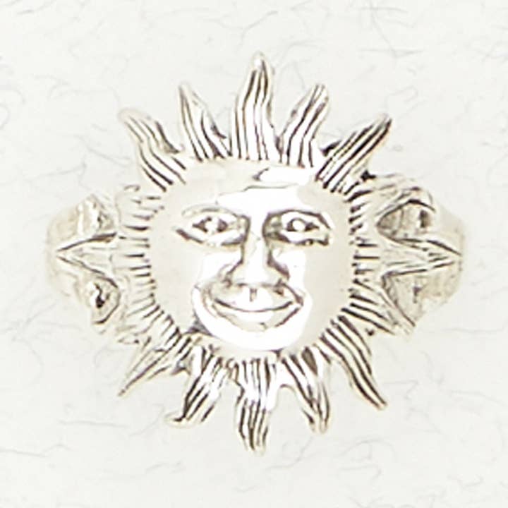 Sterling Silver Ring - Sun Face for wholesale by Nirvana LLC
