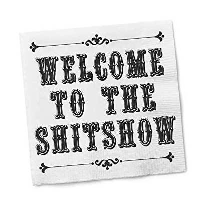 Funny Cocktail Napkin– WELCOME TO THE SHITSHOW Twisted Wares for wholesale by Pelz Brands