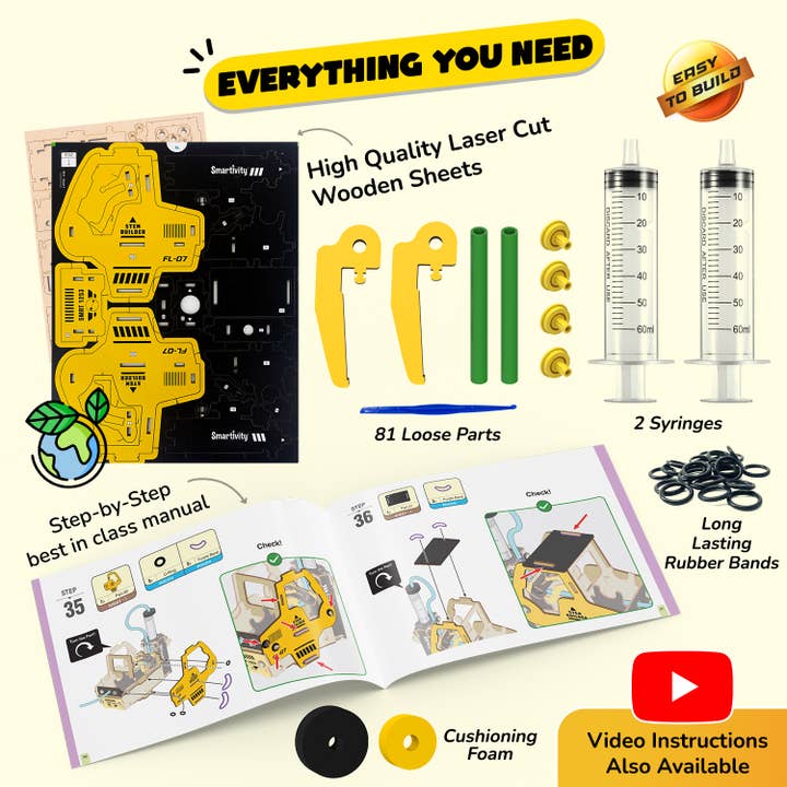 Smartivity - Wholesale Toy Car/Truck - Kids - Hydraulic Forklift