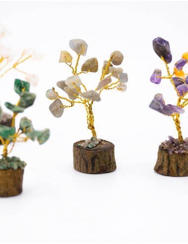 Kimago Look - Wholesale Decorative Tabletop Object - Pack of 12 Mineral Stone Trees - Decoration1