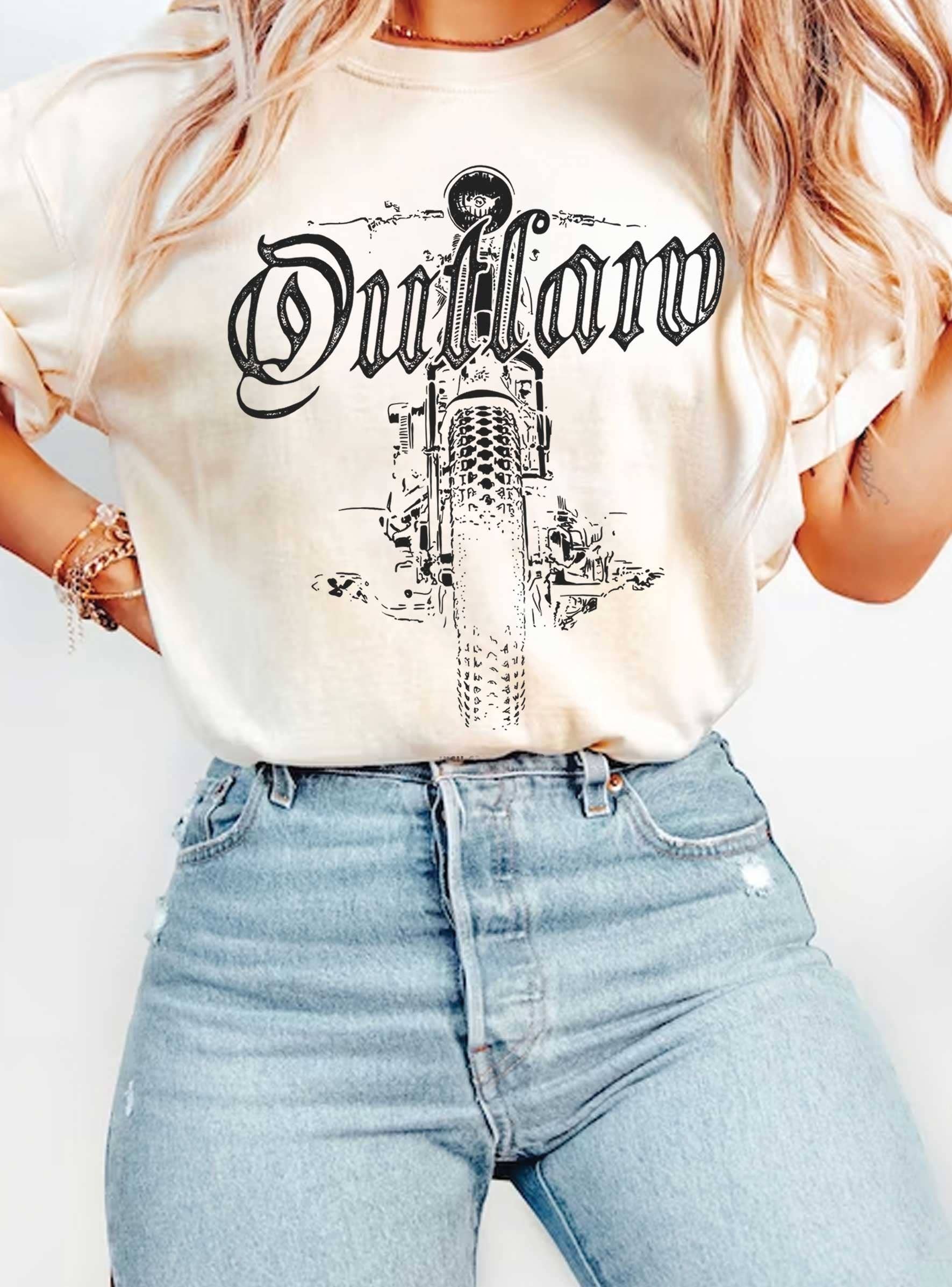 Rustee Clothing - Wholesale Screen Printed T-Shirt - Women's - OUTLAW MOTORCYCLE GRAPHIC TSHIRTS3