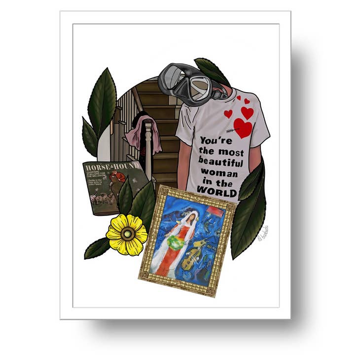 Multicolored Notting Hill Beautiful Woman Print By La Barbuda for wholesale on Faire