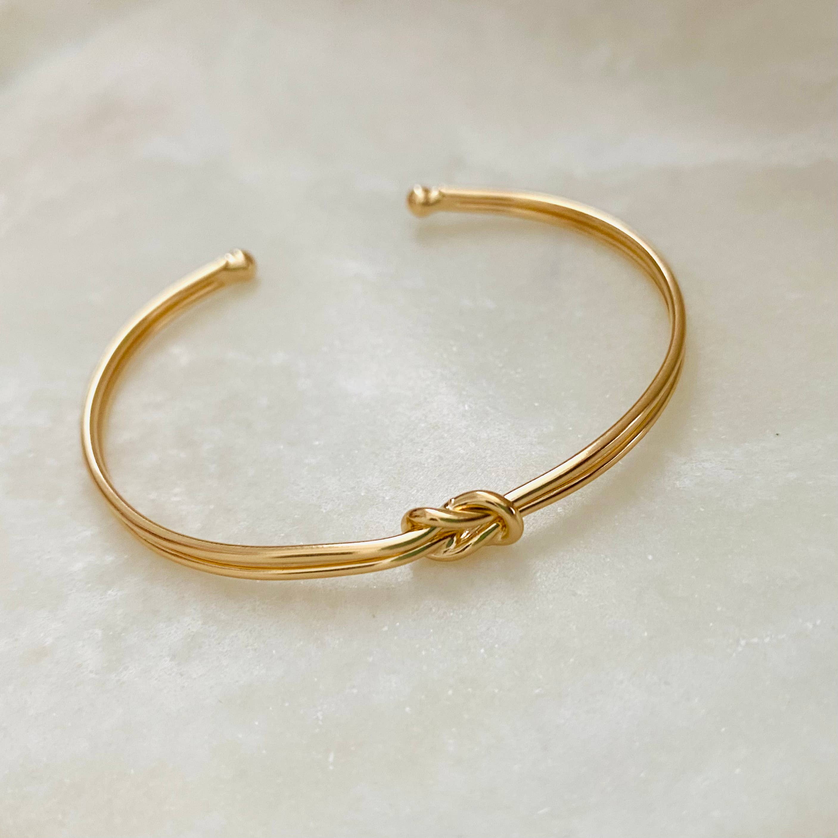 Housegoldjewelry - Venta al por mayor Brazalete - Pulsera con nudo dorado, pulsera para mamá, pulsera tipo brazalete5