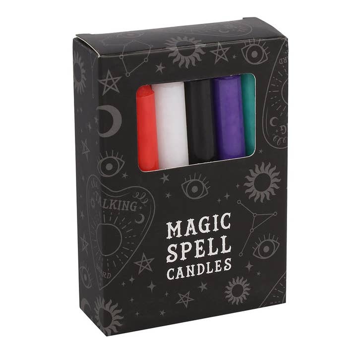 Something Different Wholesale - Wholesale Tapered Candle/Candlestick - Set of 12 Mixed Magic Spell Candles