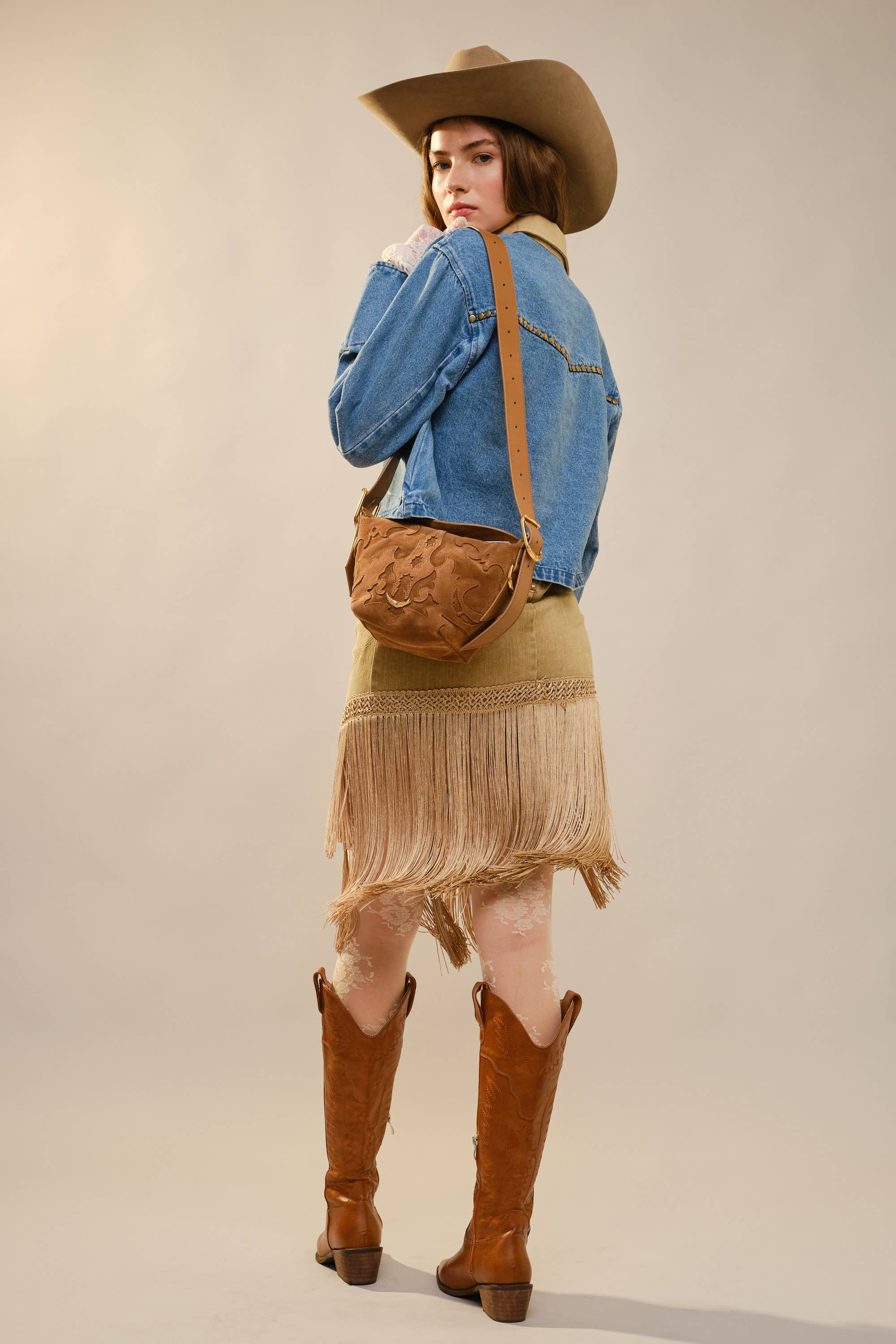 MED WASH 23687J Stud Trimmed Cropped Denim Jacket for wholesale on Faire6