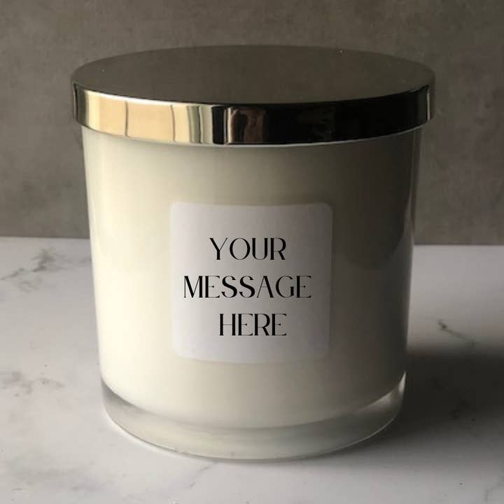 16 onças brancas | Velas de copo de vidro | Etiqueta privada/personalizada por atacado de Ever Rose Candle Co.