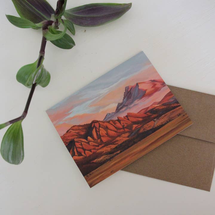 Onwards (Longs Peak and the Flatirons) Greeting Card for wholesale by V Dub Art