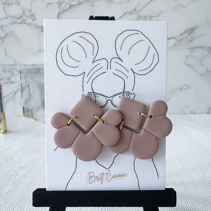 Beckett Petal Dangles | Polymer Clay Earrings for wholesale by Britt Cimone