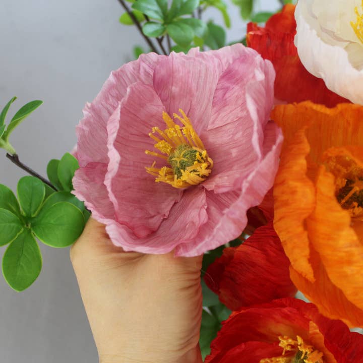 ACNITE(We cover U.S. import duties) - Wholesale Artificial flowers - Silk poppy flowers Large poppy flower faux flowers wedding7