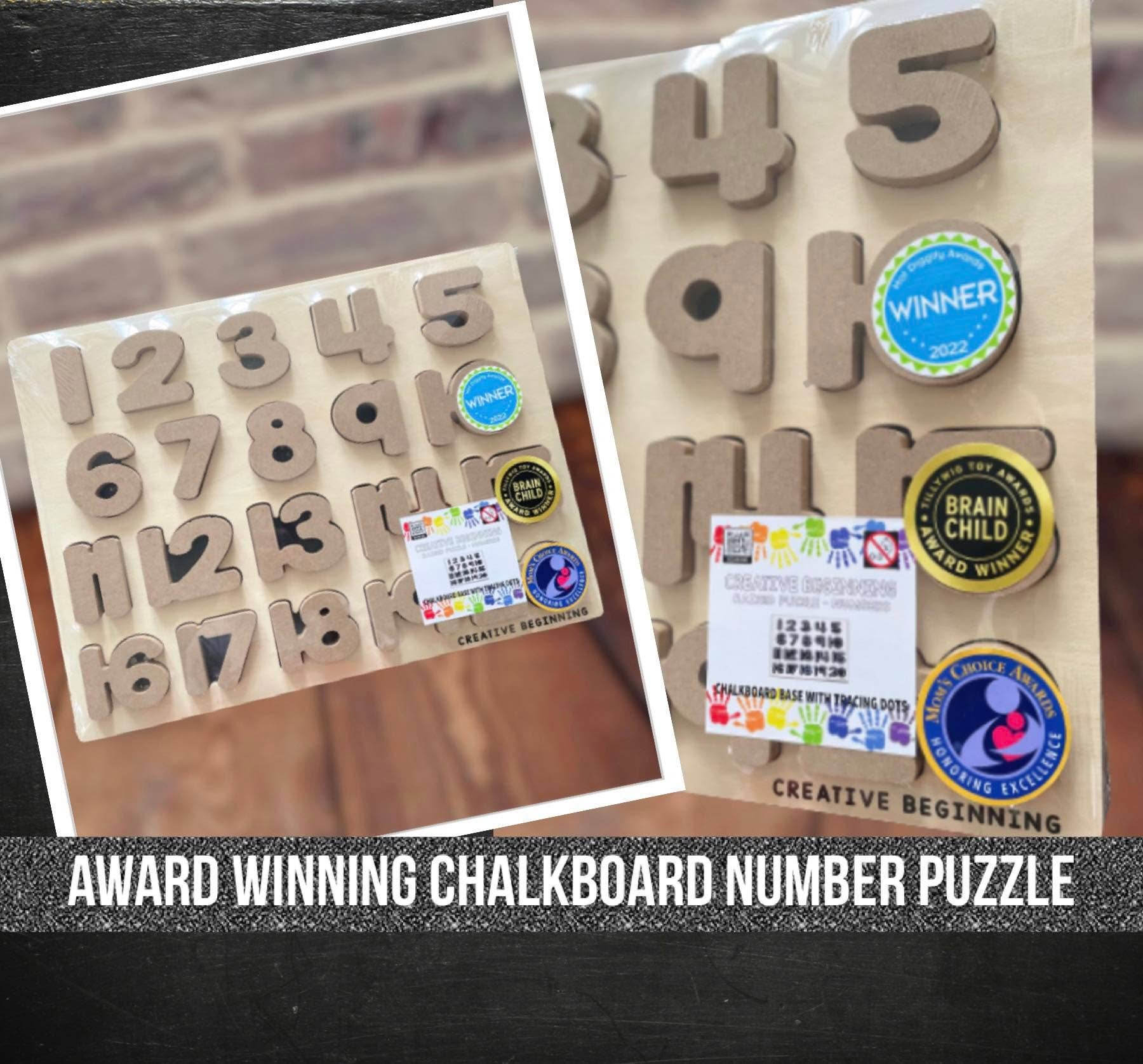 Creative Beginning - Wholesale Puzzle - Kids - Number Chalkboard Based Puzzle2