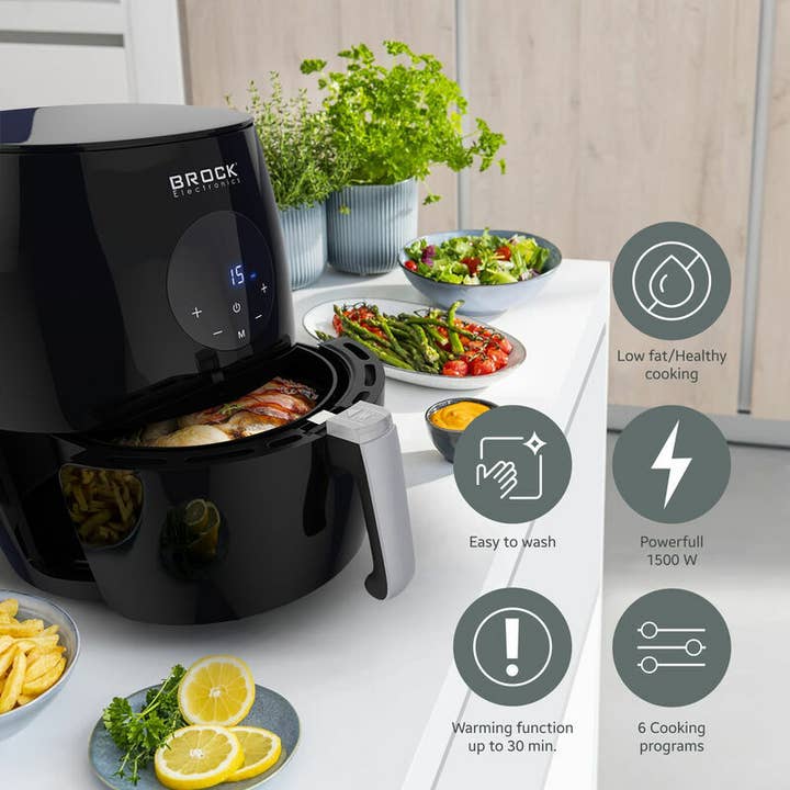 Sland - Wholesale Kitchen Appliance - Digital air fryer BROCK AFD 3502 BK 3.5L, 1200W9