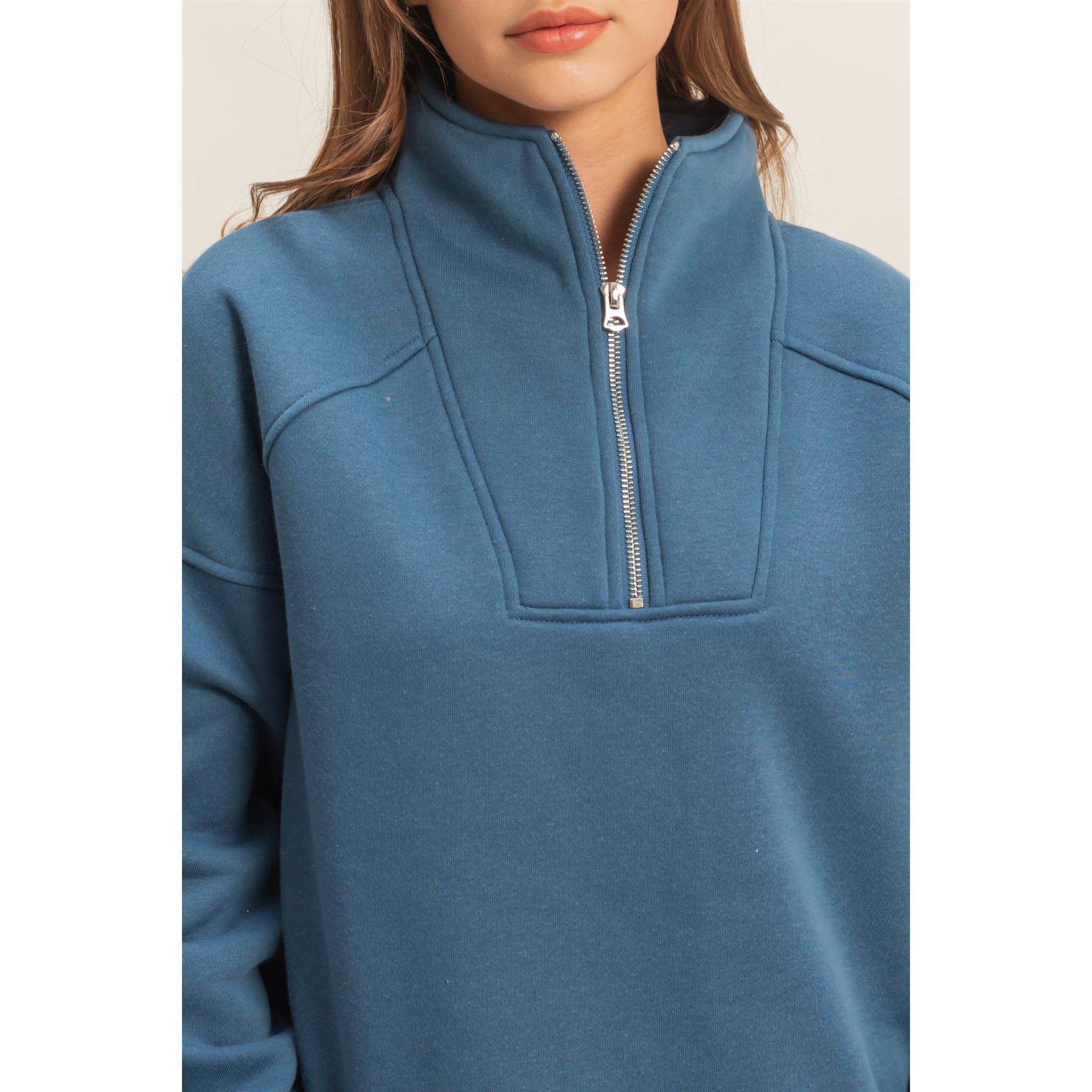 HYFVE – wholesale Sweatshirt – Women's – Snow Garment Wash Quarter Zip Pullover9