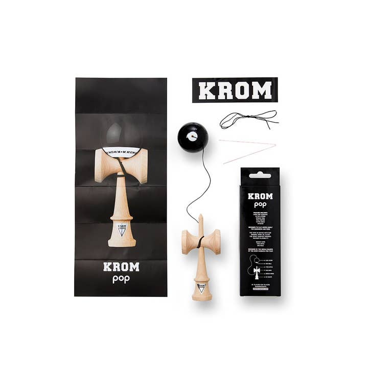 KROM KENDAMA - Wholesale Wood Toy - Kids - KROM · POP LOL BLACK · KENDAMA