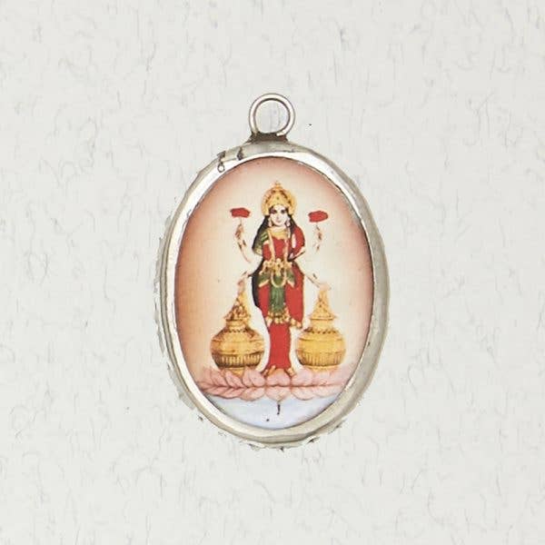 Hindu Ceramic Pendant Necklace - Lakshmi for wholesale by Nirvana LLC
