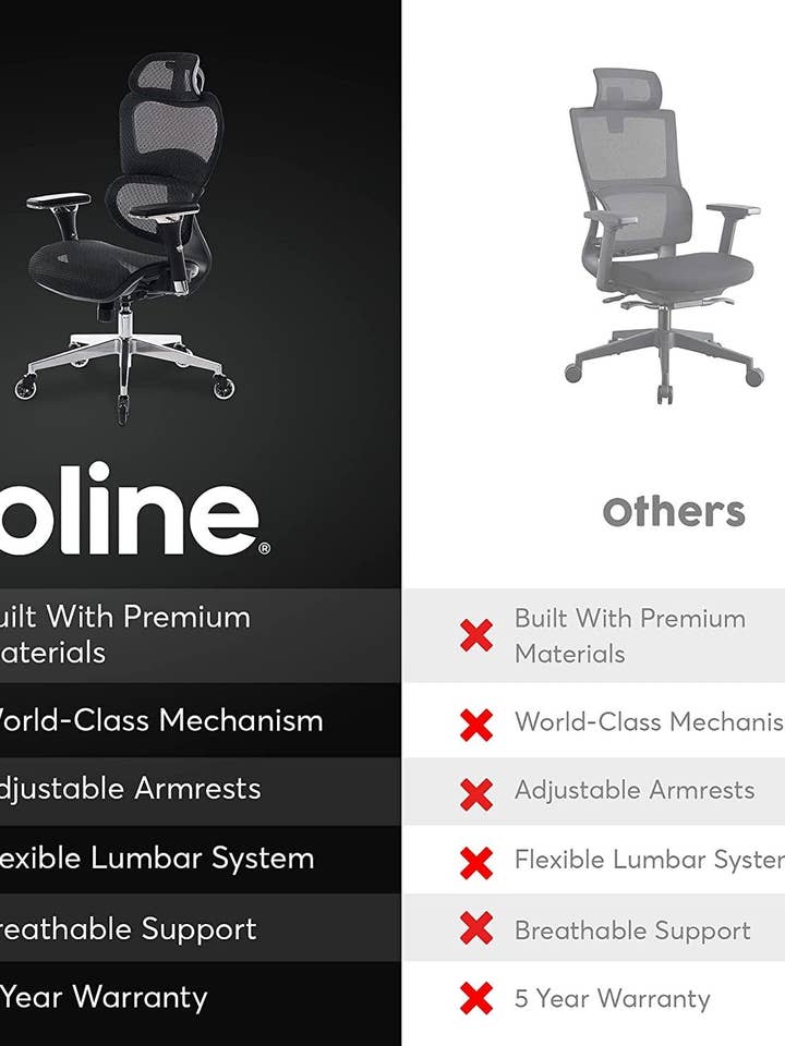 Fauteuil de bureau ergonomique ErgoPro pour la vente par Oline