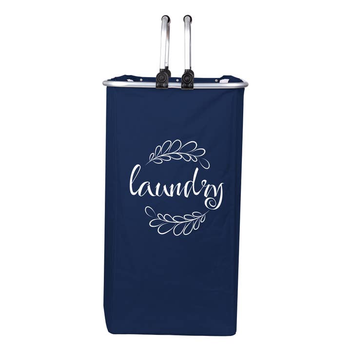 Foldable Laundry Hamper Double Handle in Navy, Red or Cream for wholesale by Lexi Home
