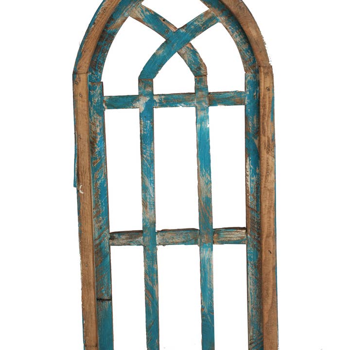 My Amigos Imports - Wholesale Wall Accent - Cathedral Wall Wood Windows-Set 3-WH-Wall Decor-Turquoise
