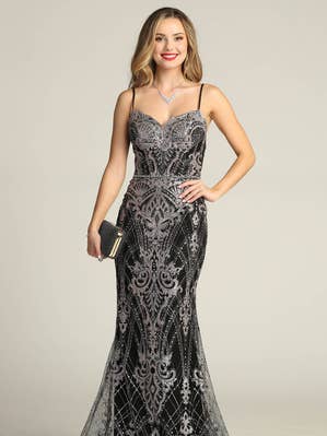 Chicas - Wholesale Gown – Women's - Floor Length/mermaid Ornate Dress CHF30530