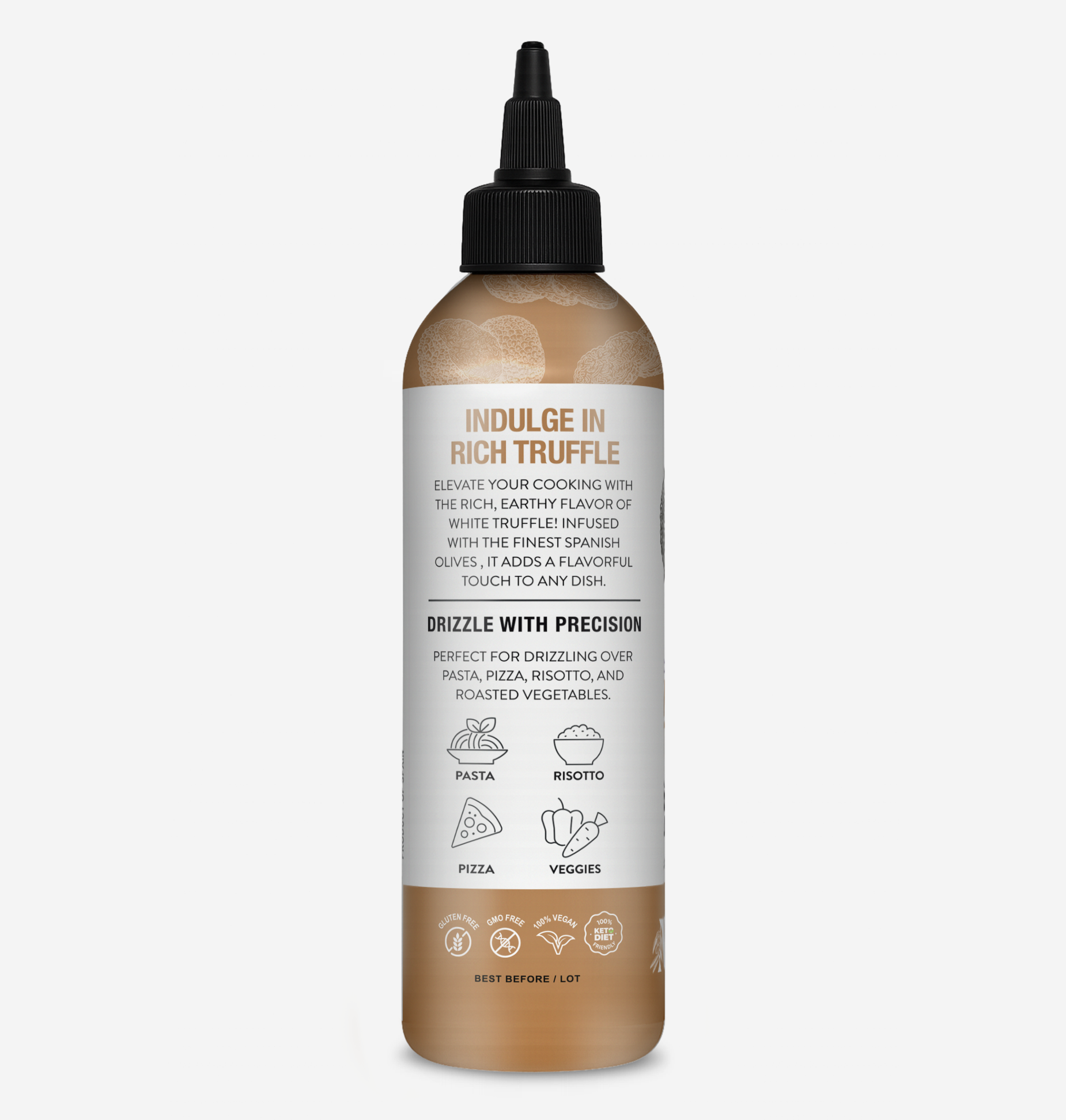 Alta Gama Foods - Wholesale Olive Oil - Mazara Squeezable Spanish White Truffle Organic Olive Oil 2