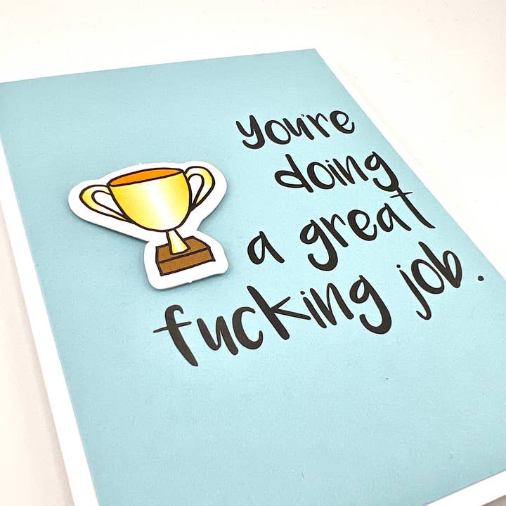 Glückwunsch zu einem tollen verdammten Job anregen für den Großhandel von Muddy Mouth Cards