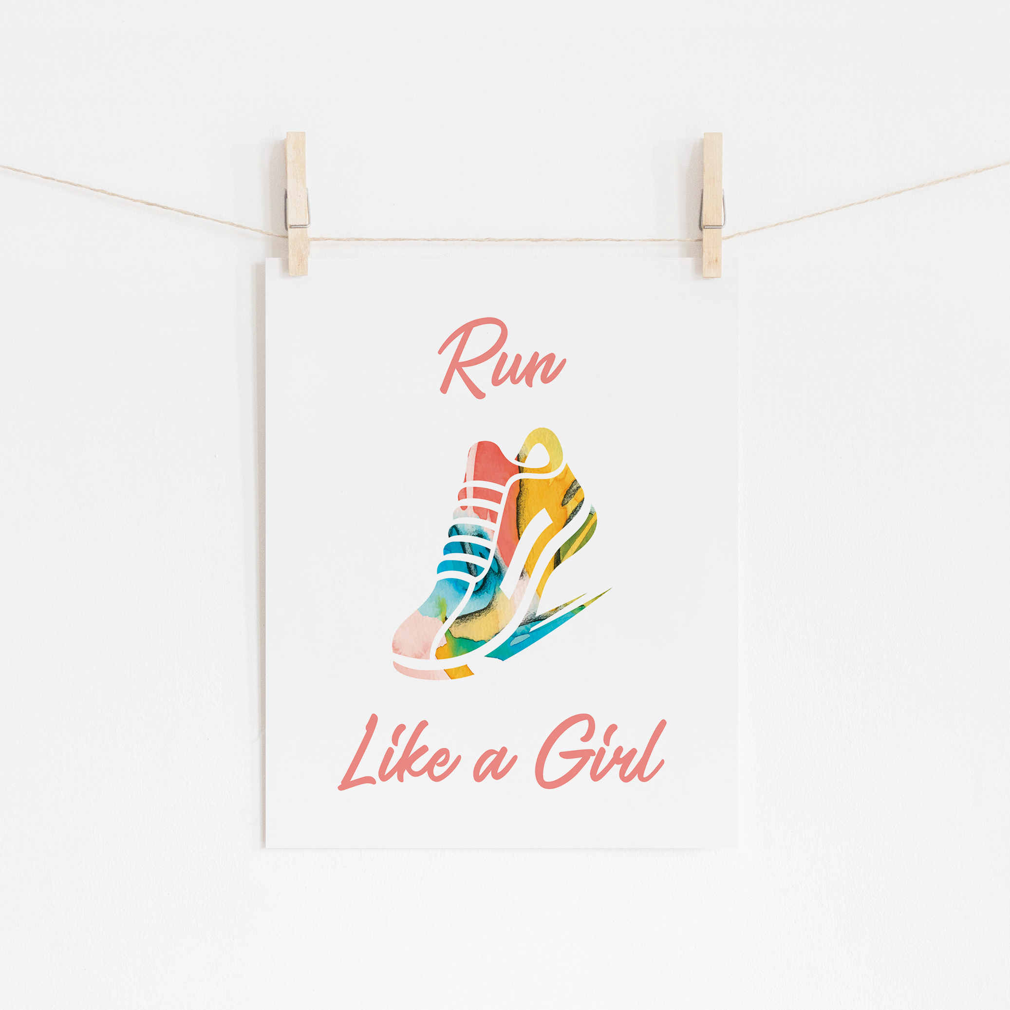 Flip The Script Studios - Wholesale Art Print - Run Like A Girl Art Print2