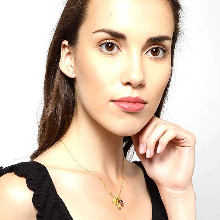 Pendentif en argent sterling 925 orné de quartz rose et de calcédoine avec chaîne pour la vente par DIAJEWELS USA LLC