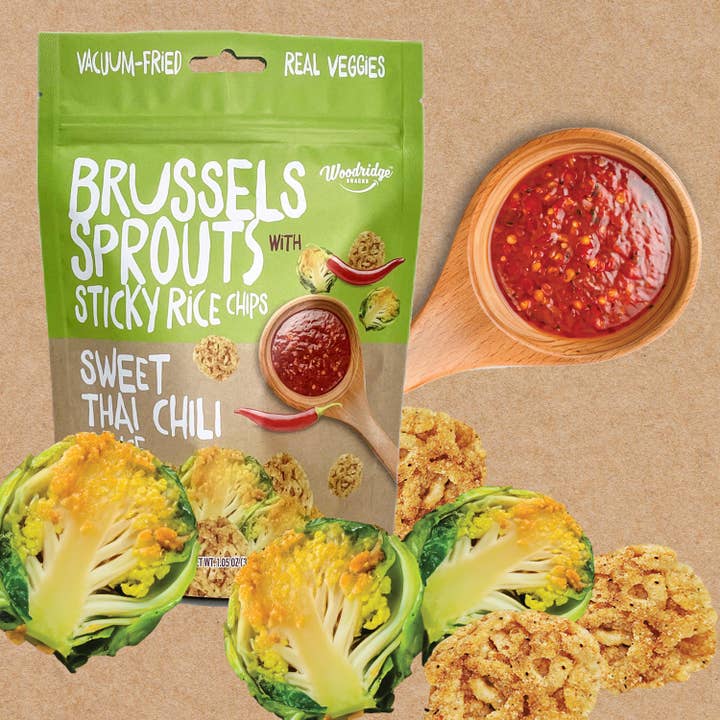 SPI West Port Inc. - Wholesale Chips - Brussels Sprouts w/ Sticky Rice Chips - Sweet Thai Chili (1.06 oz./30g Bags)4