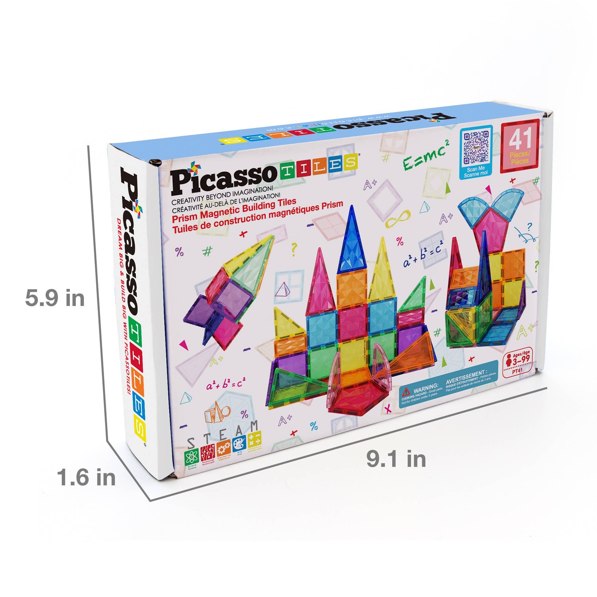 PicassoTiles - Wholesale Building Set - Kids - PicassoTiles 41pc Magnetic Tile Building Block6