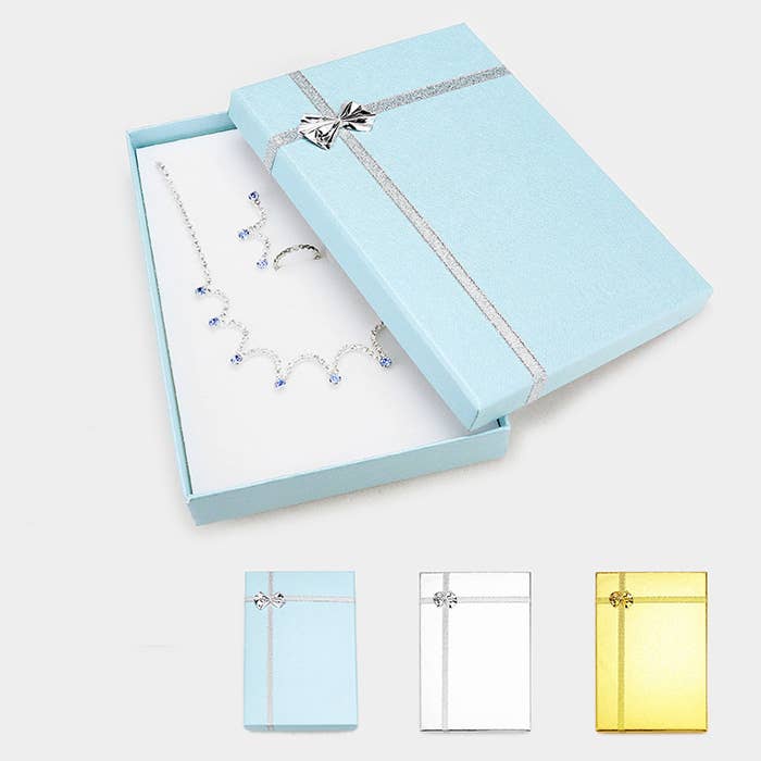 Sensibling Corp. - Wholesale Gift Box - 6PCS - Simple Bow Deco Rectangle Gift Boxes2