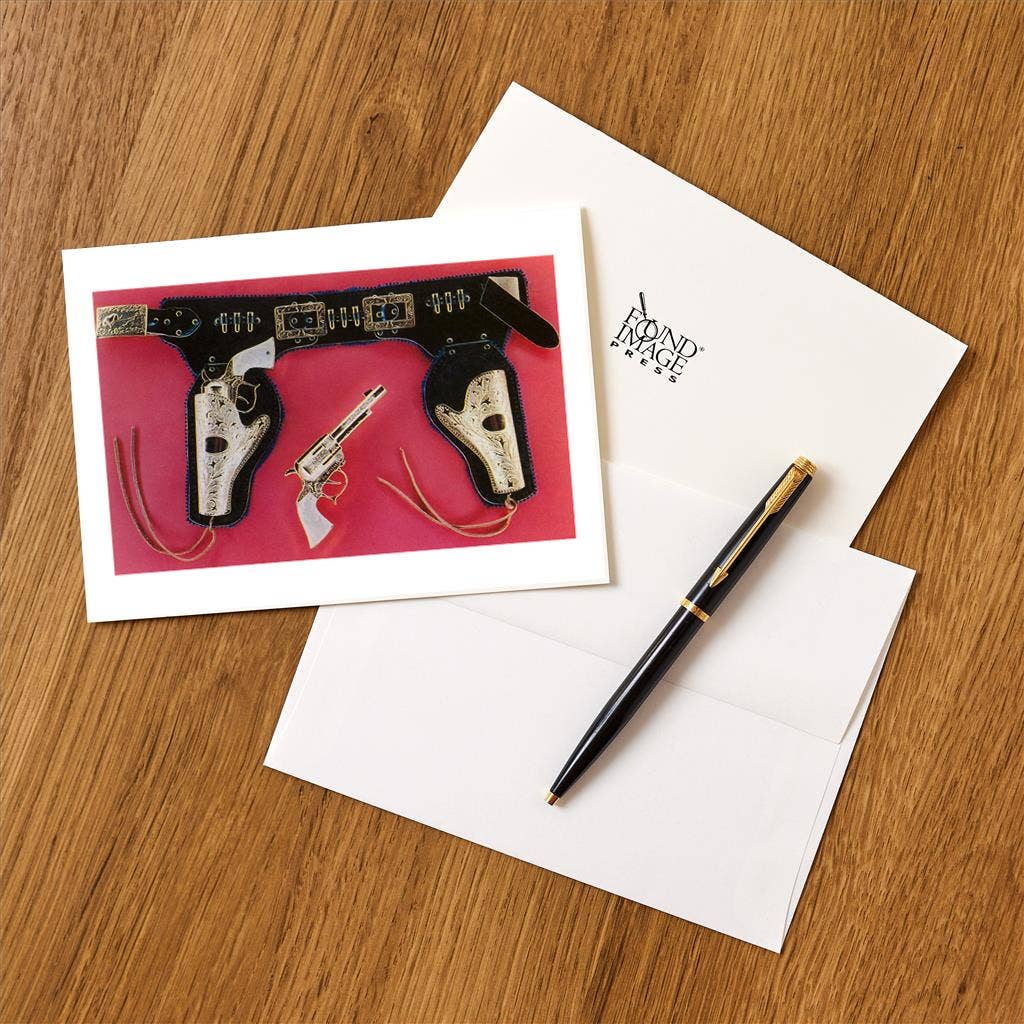 Found Image Press - Wholesale Stationery/Notecard Set - Greeting Card NP-155 Toy Guns and Holster1