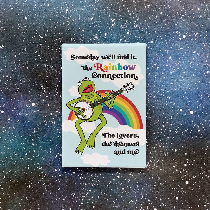 The Red Swan Shop - Wholesale Magnet - Kermit T. Frog Souvenir Magnet - The Rainbow Connection