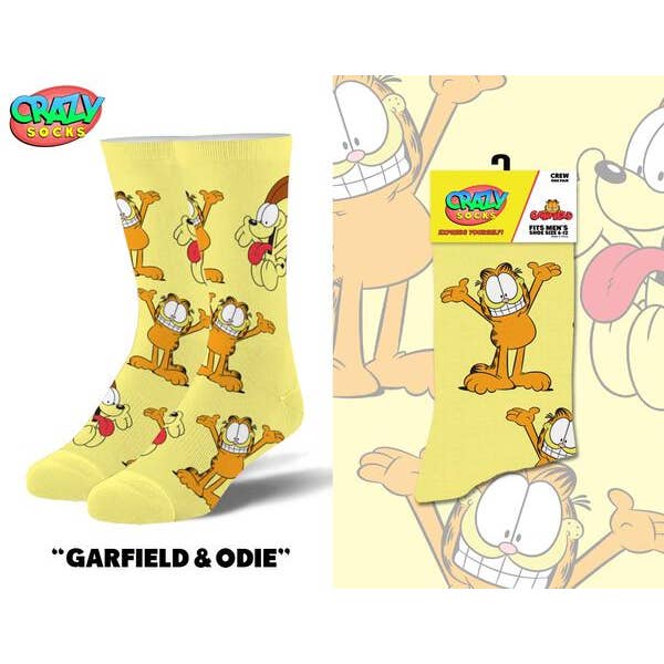 Crazy Socks – wholesale Socks – Men's – Garfield - Mens Crew Folded (Crazy Socks)3